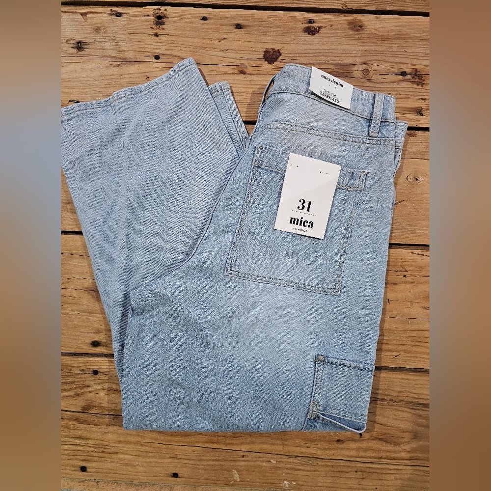 Mica Light Blue Denim Barrel Jeans